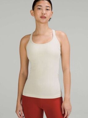 Lululemon Ebb to Street Tank Top Size 4 Light tan/Cream